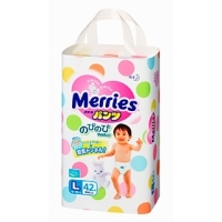 Трусики-подгузники "Merries", 9-14 кг, 42 шт артикул 577a.